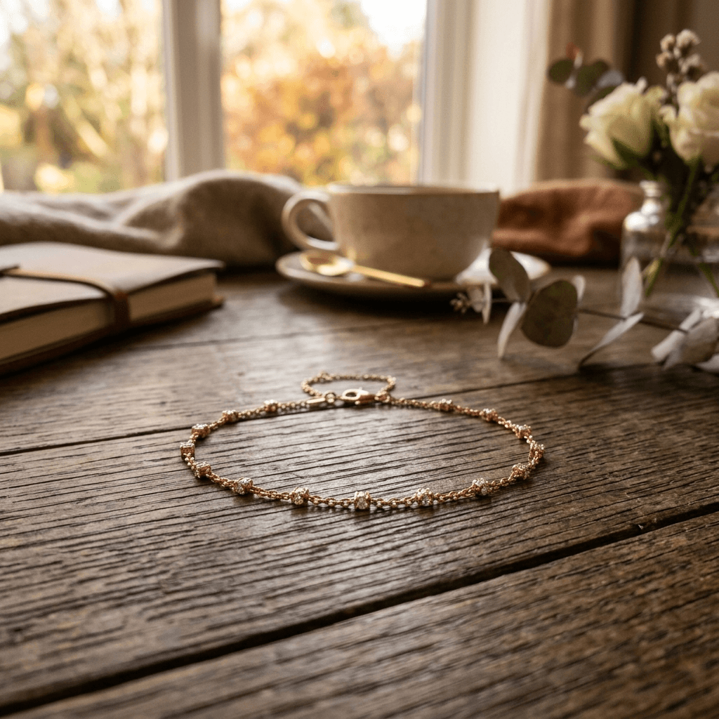 Brazalete Rígido de Oro Rosa