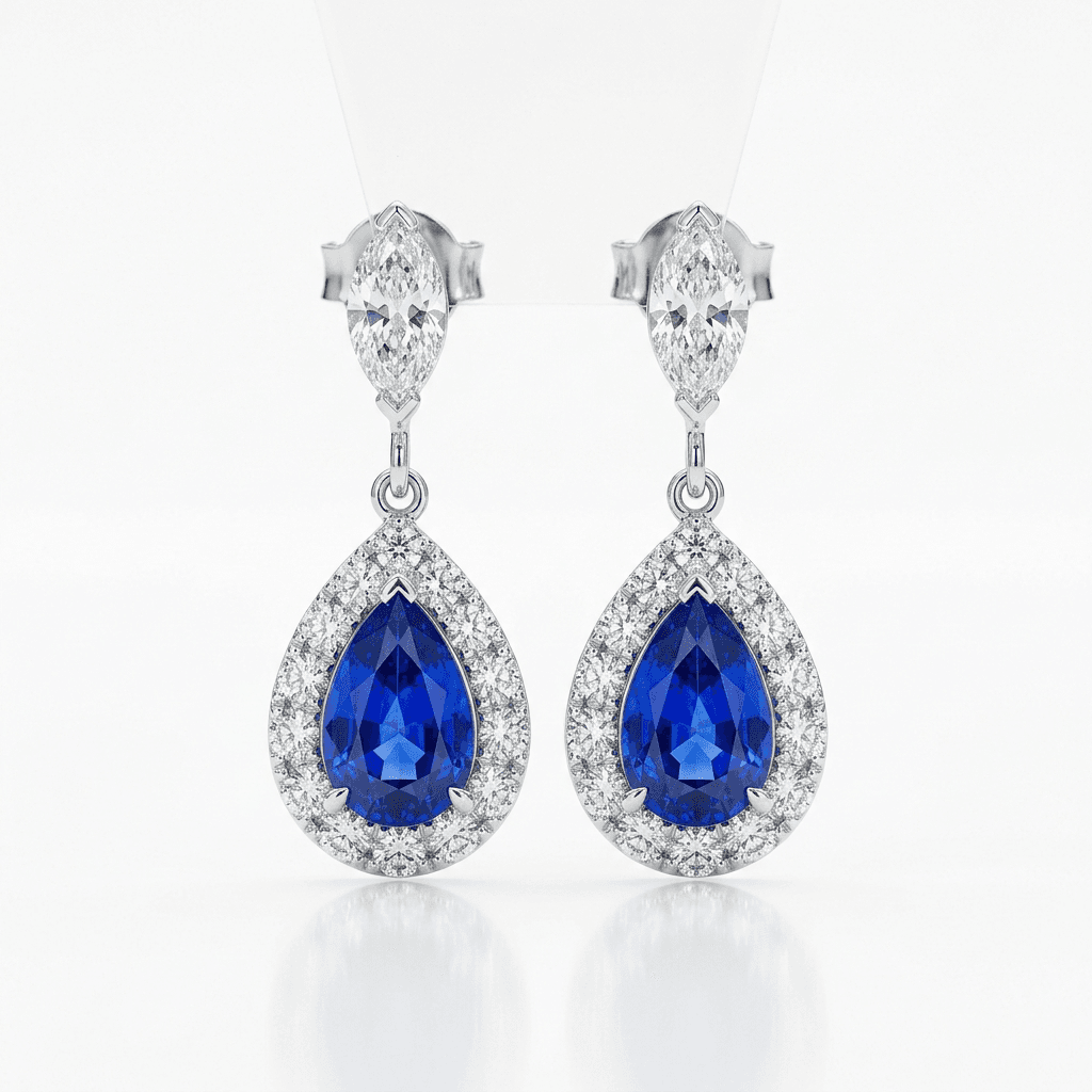 Pendientes Gota de Zafiro